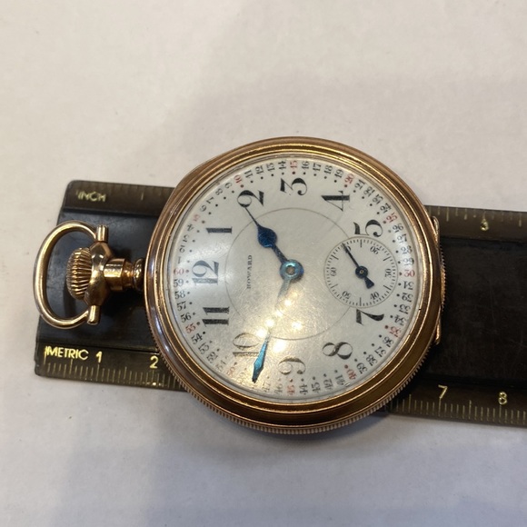 Antique Howard 19 Jewels Gold Poket Watch - Picture 7 of 11